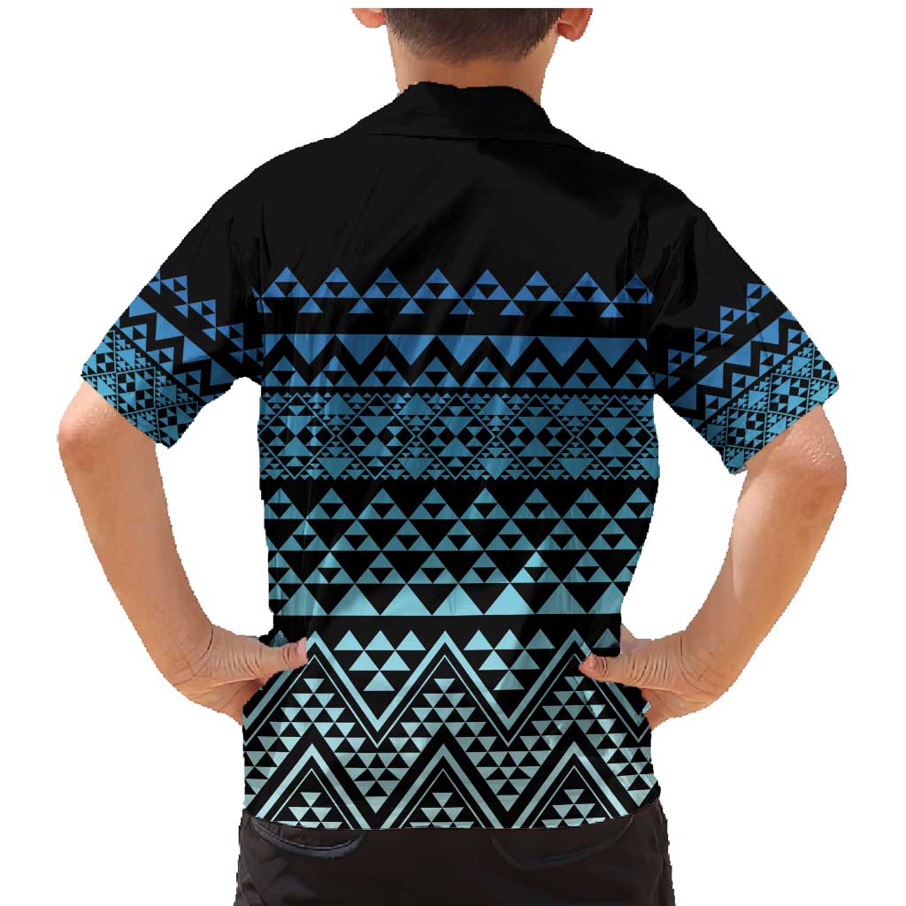 Maori Niho Taniwha Te Wheiao Family Matching Mermaid Dress and Hawaiian Shirt Moana Blue LT7 - Polynesian Pride