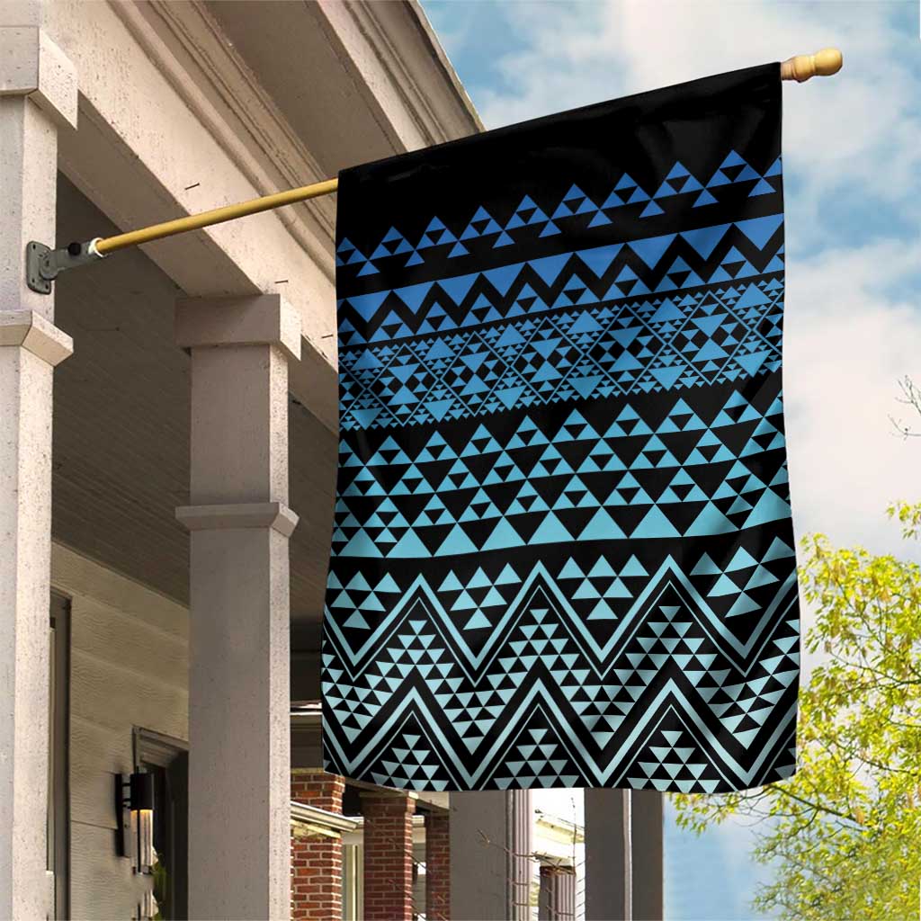 Maori Niho Taniwha Te Wheiao Garden Flag Moana Blue - Polynesian Pride