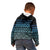 Maori Niho Taniwha Te Wheiao Kid Hoodie Moana Blue - Polynesian Pride