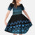 Maori Niho Taniwha Te Wheiao Kid Short Sleeve Dress Moana Blue - Polynesian Pride