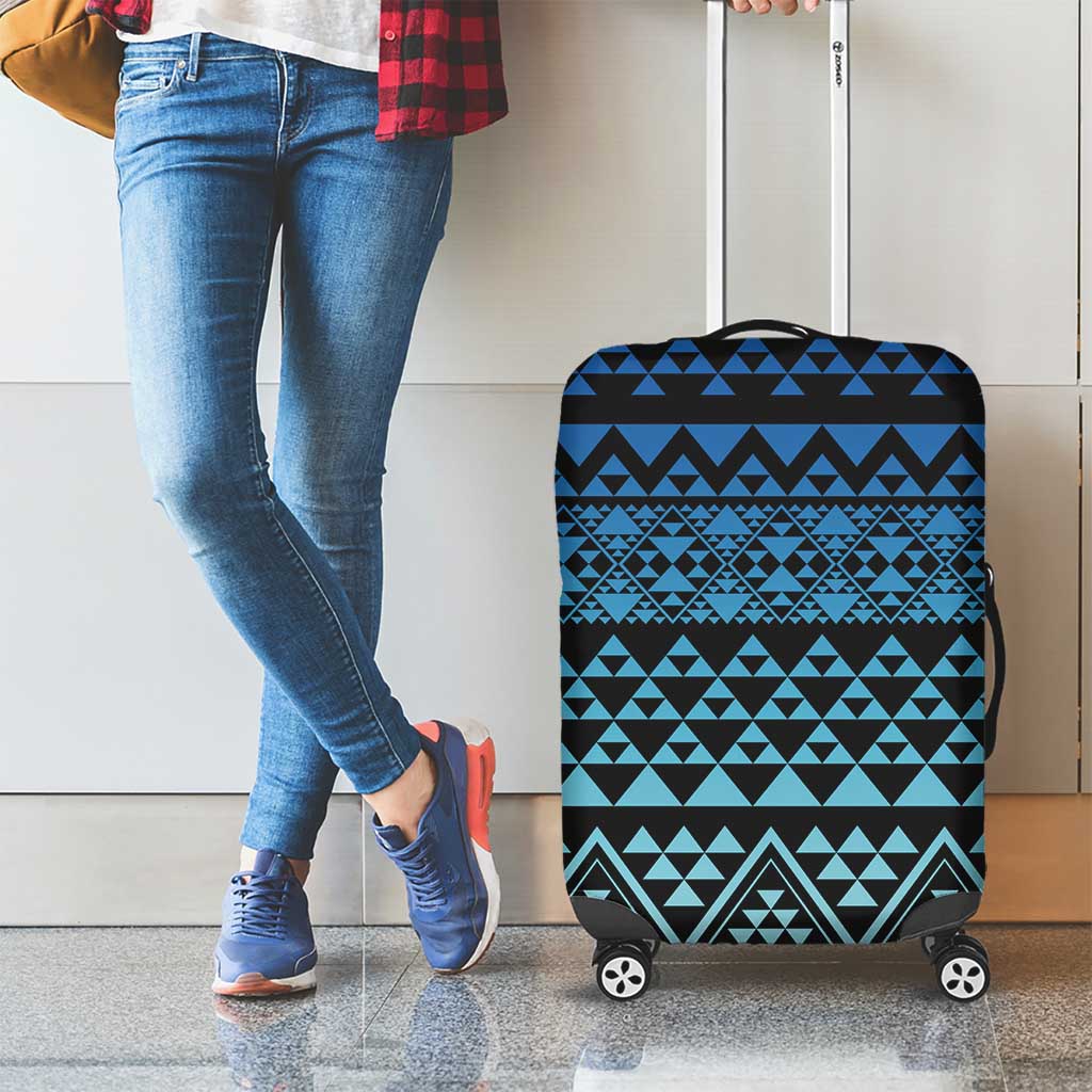 Maori Niho Taniwha Te Wheiao Luggage Cover Moana Blue - Polynesian Pride