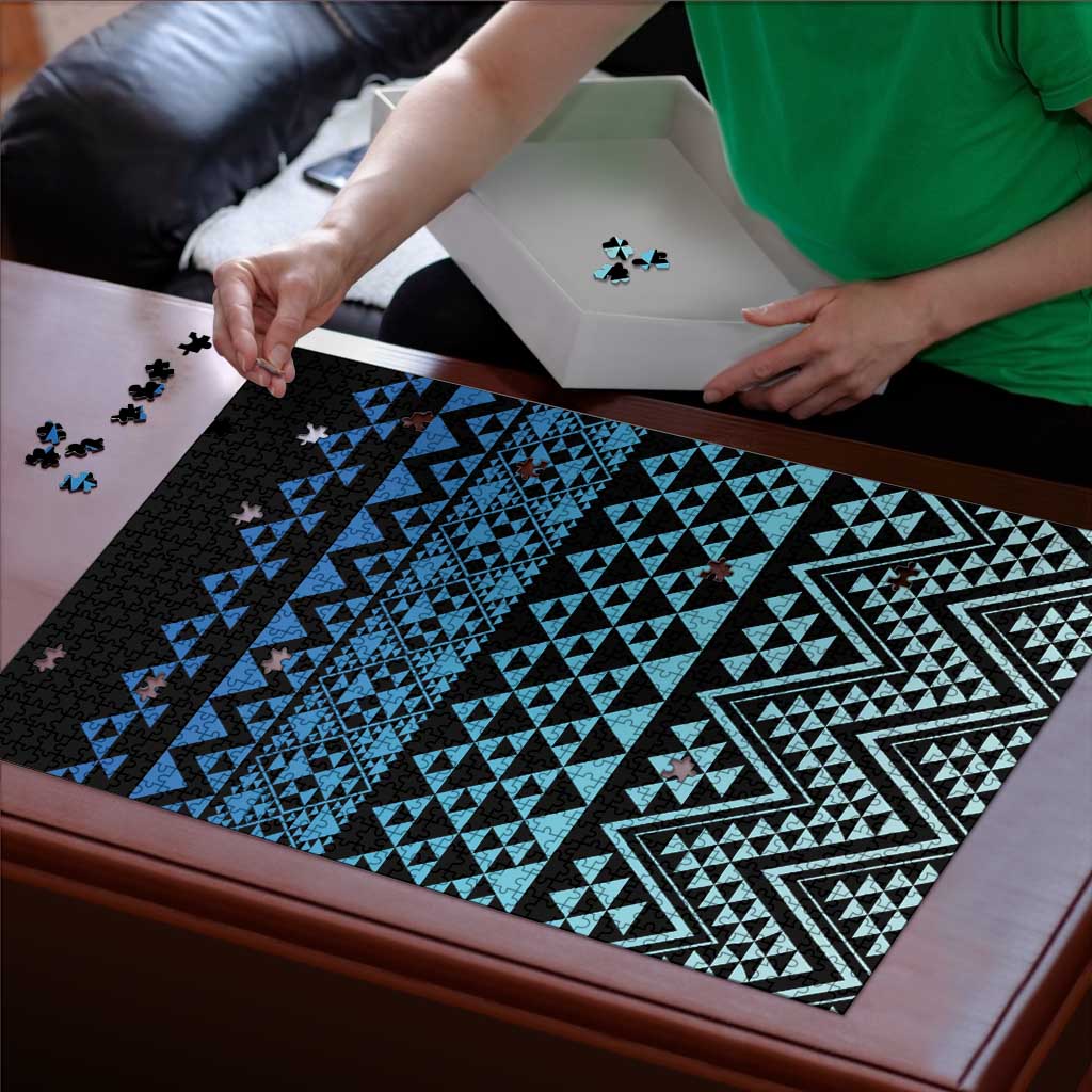 Maori Niho Taniwha Te Wheiao Puzzle Moana Blue - Polynesian Pride