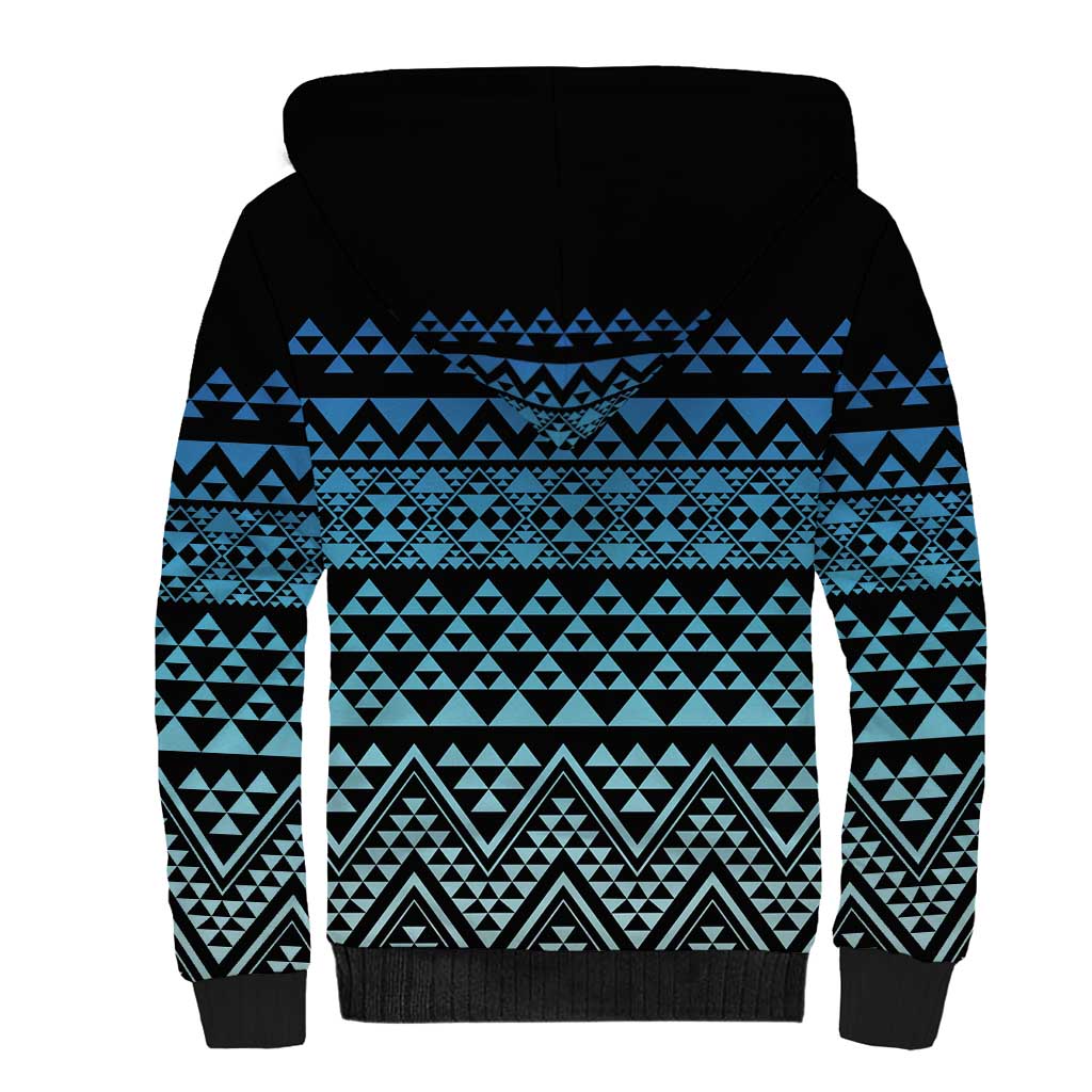 Maori Niho Taniwha Te Wheiao Sherpa Hoodie Moana Blue LT7 - Polynesian Pride