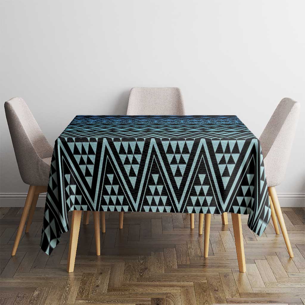Maori Niho Taniwha Te Wheiao Tablecloth Moana Blue - Polynesian Pride