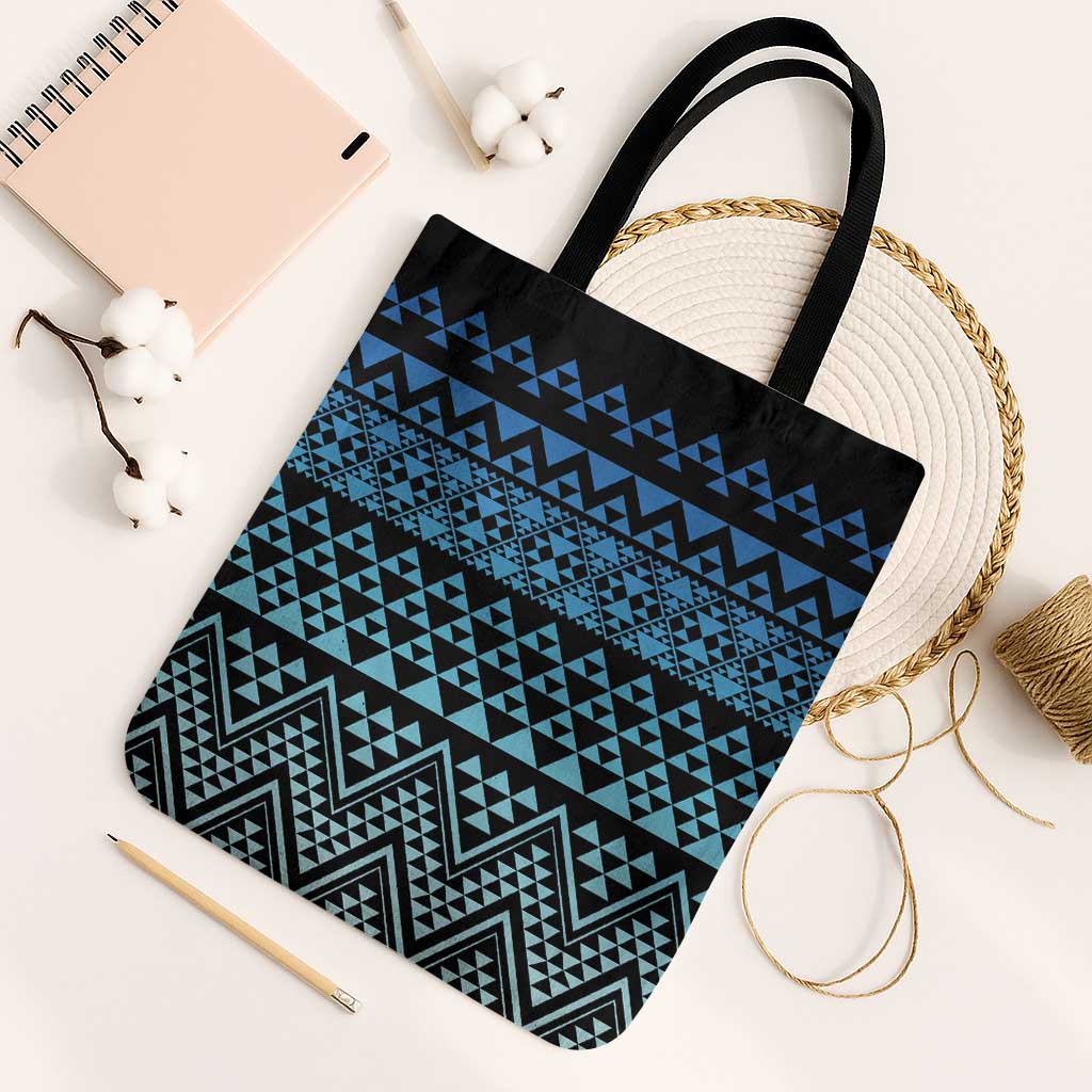 Maori Niho Taniwha Te Wheiao Tote Bag Moana Blue - Polynesian Pride