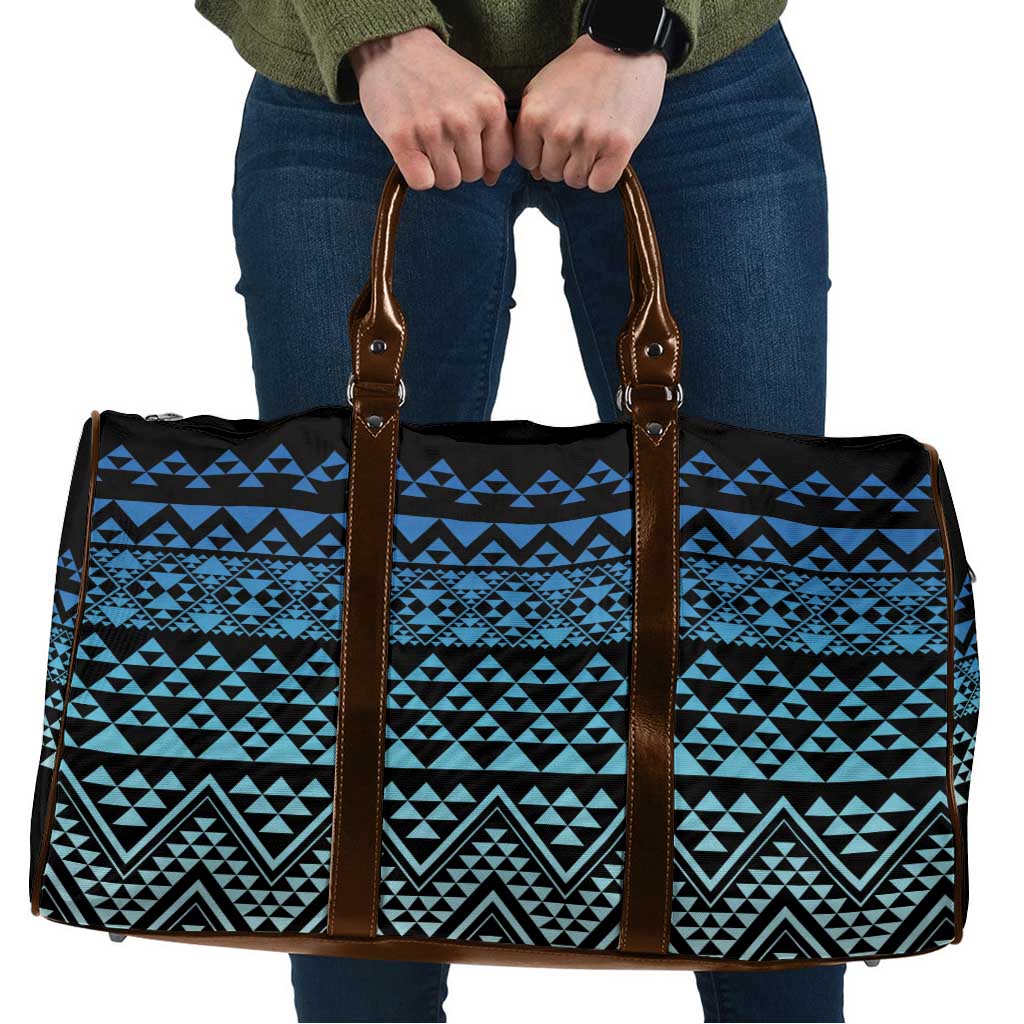 Maori Niho Taniwha Te Wheiao Travel Bag Moana Blue - Polynesian Pride