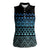 Maori Niho Taniwha Te Wheiao Women Sleeveless Polo Shirt Moana Blue - Polynesian Pride