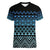 Maori Niho Taniwha Te Wheiao Women V-Neck T-Shirt Moana Blue - Polynesian Pride