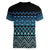 Maori Niho Taniwha Te Wheiao Women V-Neck T-Shirt Moana Blue - Polynesian Pride