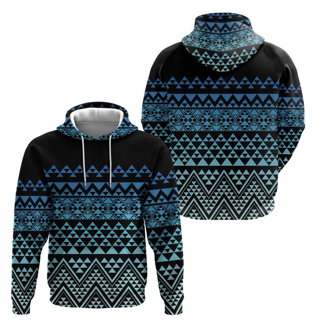 Maori Niho Taniwha Te Wheiao Zip Hoodie Moana Blue LT7 - Polynesian Pride