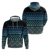 Maori Niho Taniwha Te Wheiao Zip Hoodie Moana Blue LT7 - Polynesian Pride