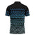Maori Niho Taniwha Te Wheiao Zipper Polo Shirt Moana Blue - Polynesian Pride