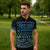 Maori Niho Taniwha Te Wheiao Zipper Polo Shirt Moana Blue - Polynesian Pride