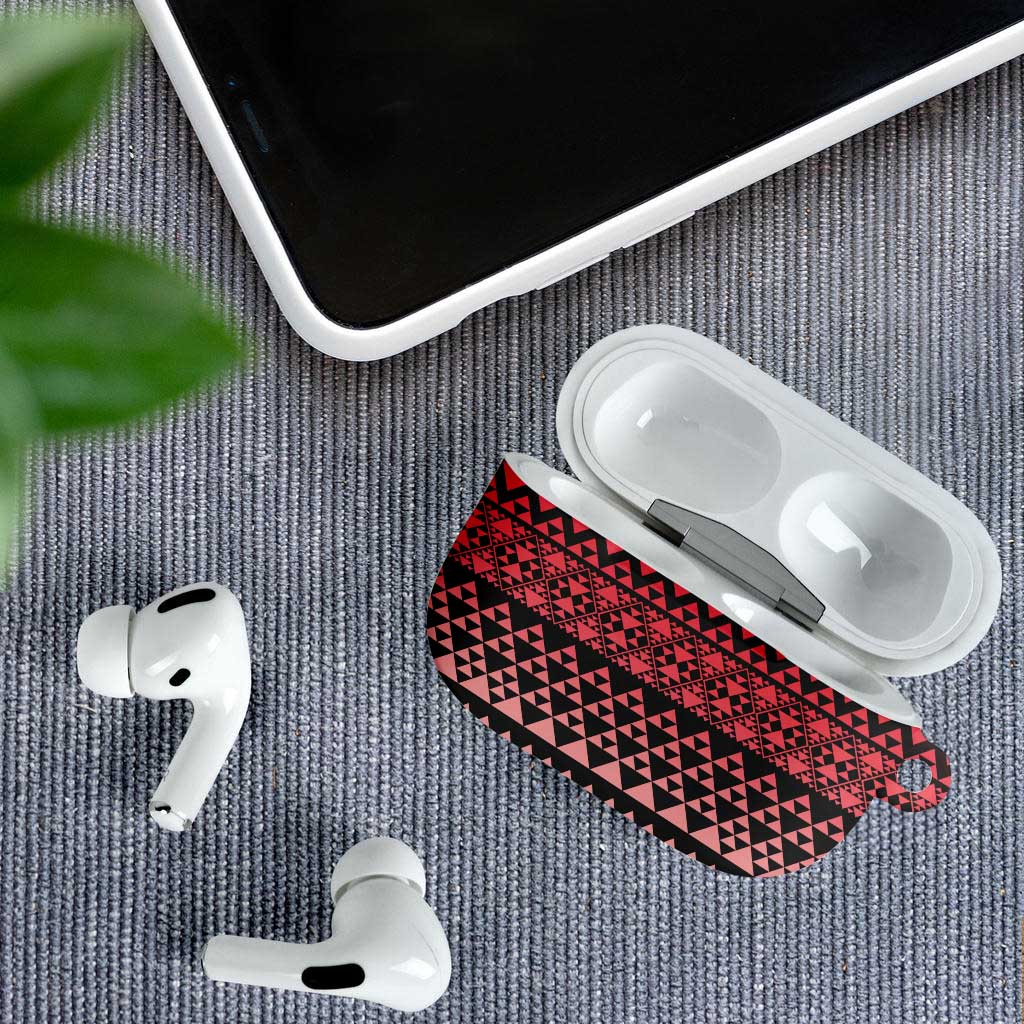 Maori Niho Taniwha Te Wheiao AirPods Case Terracotta - Polynesian Pride
