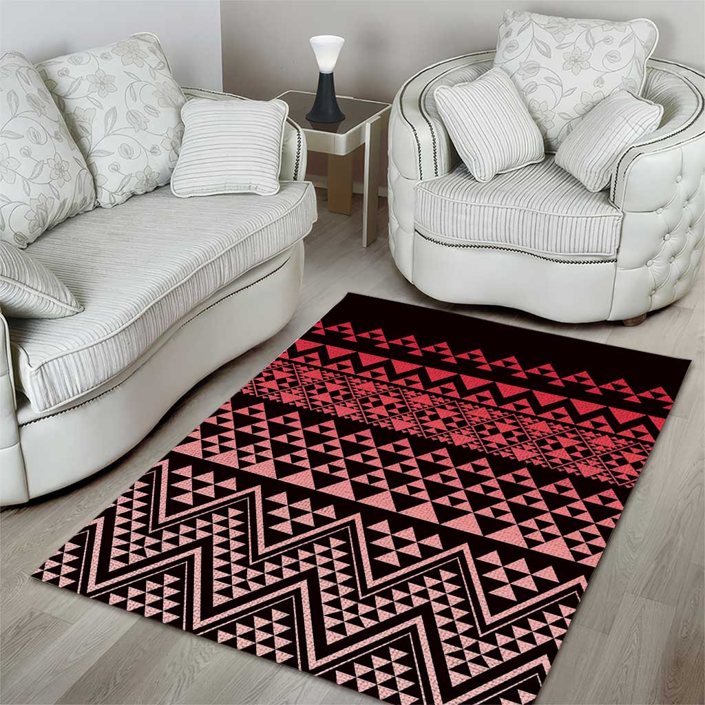 Maori Niho Taniwha Te Wheiao Area Rug Terracotta - Polynesian Pride