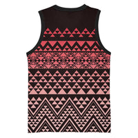 Maori Niho Taniwha Te Wheiao Basketball Jersey Terracotta - Polynesian Pride