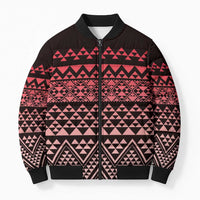 Maori Niho Taniwha Te Wheiao Bomber Puffer Jacket Terracotta - Polynesian Pride