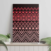 Maori Niho Taniwha Te Wheiao Canvas Wall Art Terracotta - Polynesian Pride