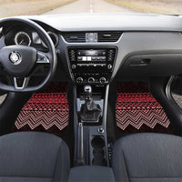 Maori Niho Taniwha Te Wheiao Car Mats Terracotta - Polynesian Pride