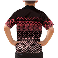 Maori Niho Taniwha Te Wheiao Family Matching Mermaid Dress and Hawaiian Shirt Terracotta LT7 - Polynesian Pride