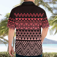 Maori Niho Taniwha Te Wheiao Hawaiian Shirt Terracotta - Polynesian Pride