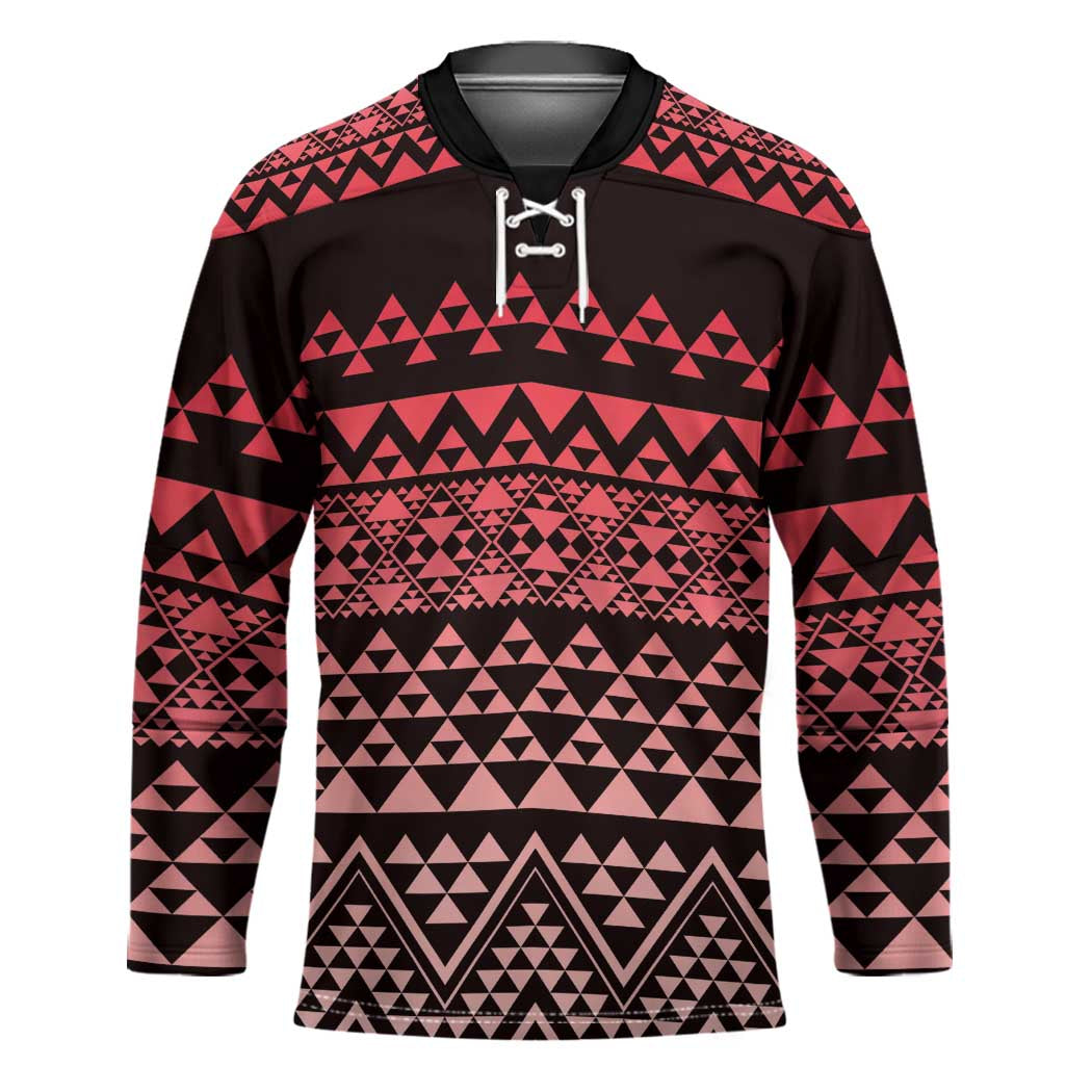 Maori Niho Taniwha Te Wheiao Hockey Jersey Terracotta - Polynesian Pride
