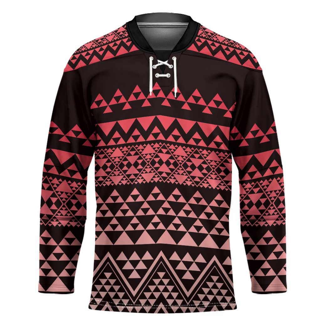 Maori Niho Taniwha Te Wheiao Hockey Jersey Terracotta - Polynesian Pride