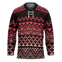 Maori Niho Taniwha Te Wheiao Hockey Jersey Terracotta - Polynesian Pride