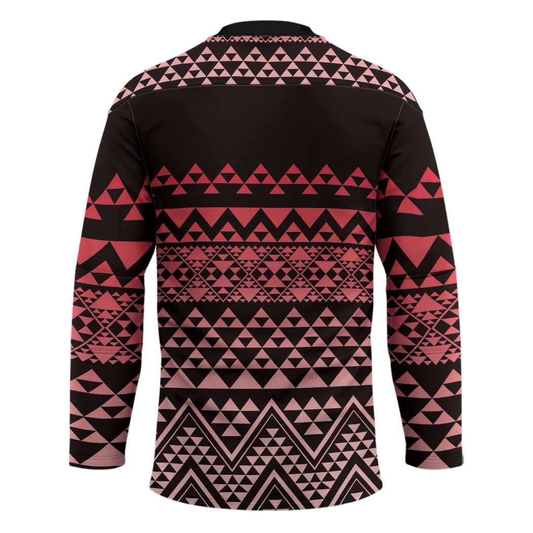 Maori Niho Taniwha Te Wheiao Hockey Jersey Terracotta - Polynesian Pride