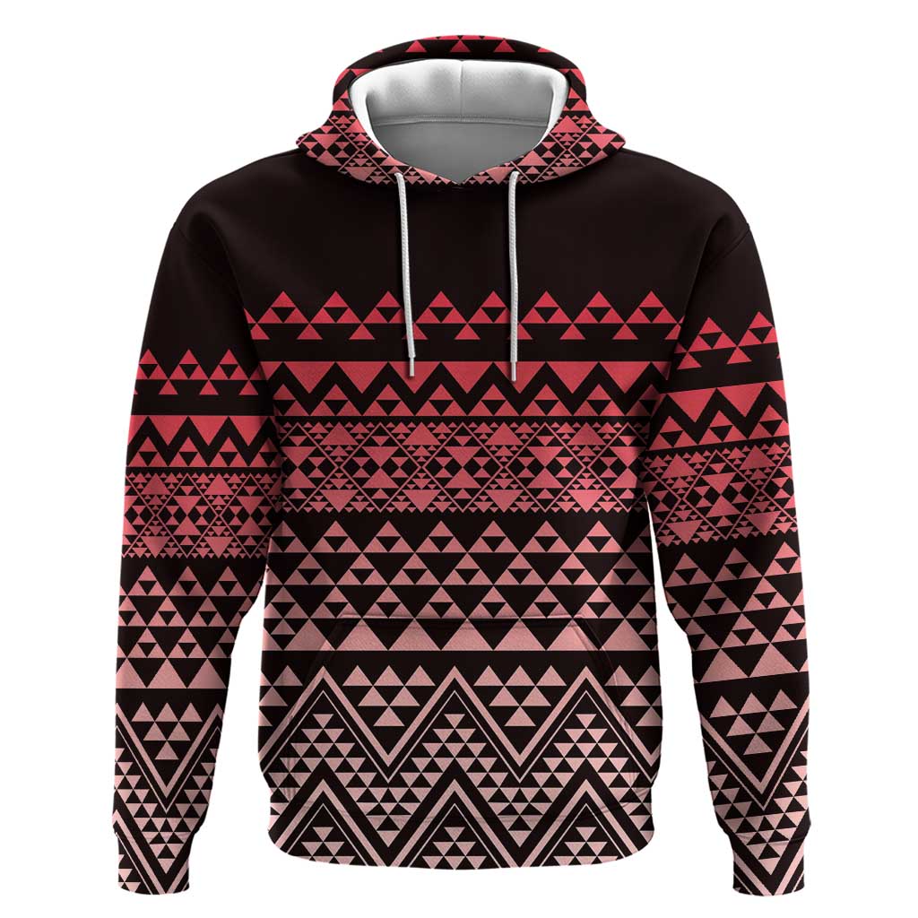 Maori Niho Taniwha Te Wheiao Hoodie Terracotta - Polynesian Pride