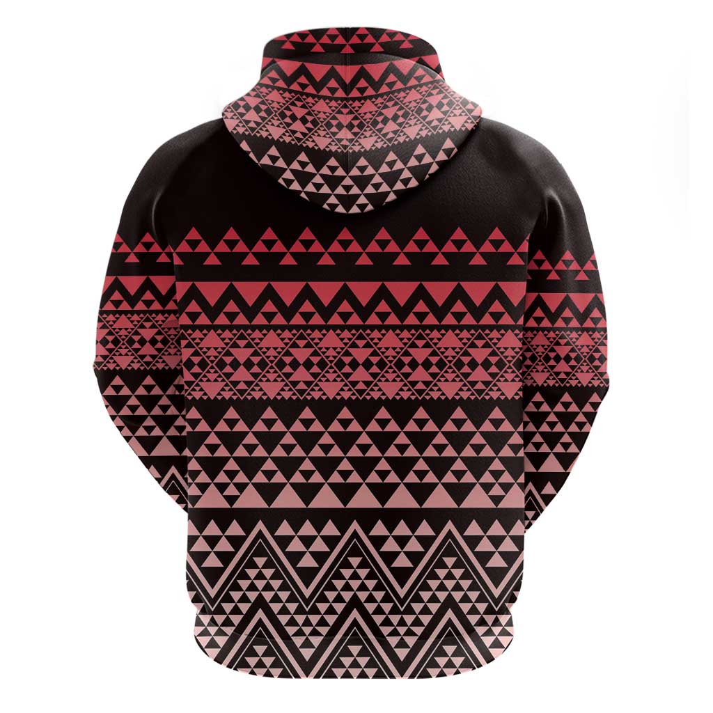 Maori Niho Taniwha Te Wheiao Hoodie Terracotta - Polynesian Pride