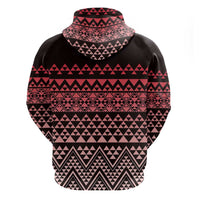 Maori Niho Taniwha Te Wheiao Hoodie Terracotta - Polynesian Pride