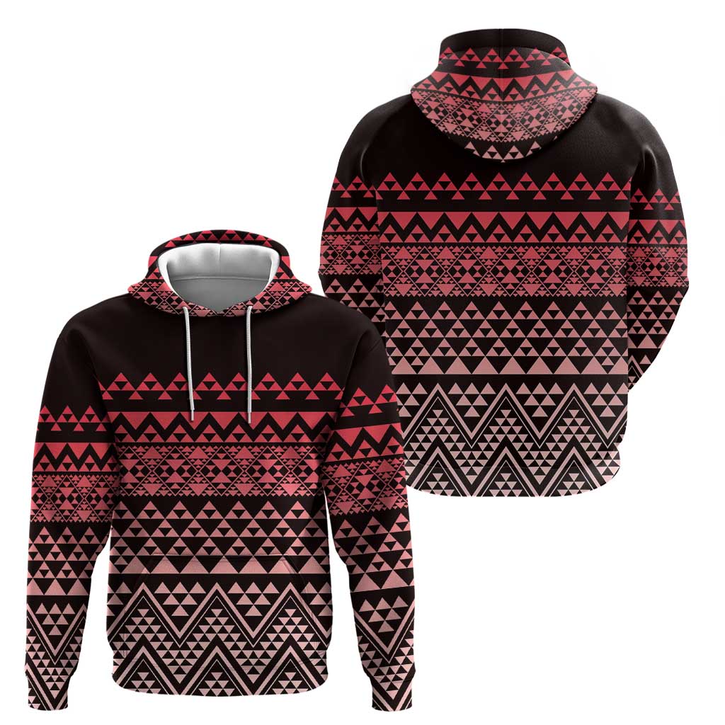 Maori Niho Taniwha Te Wheiao Hoodie Terracotta - Polynesian Pride