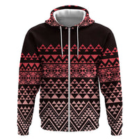 Maori Niho Taniwha Te Wheiao Hoodie Terracotta - Polynesian Pride