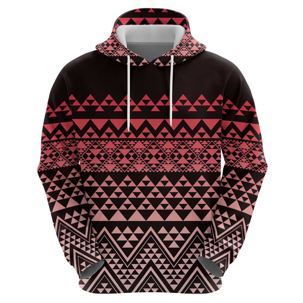 Maori Niho Taniwha Te Wheiao Hoodie Terracotta - Polynesian Pride