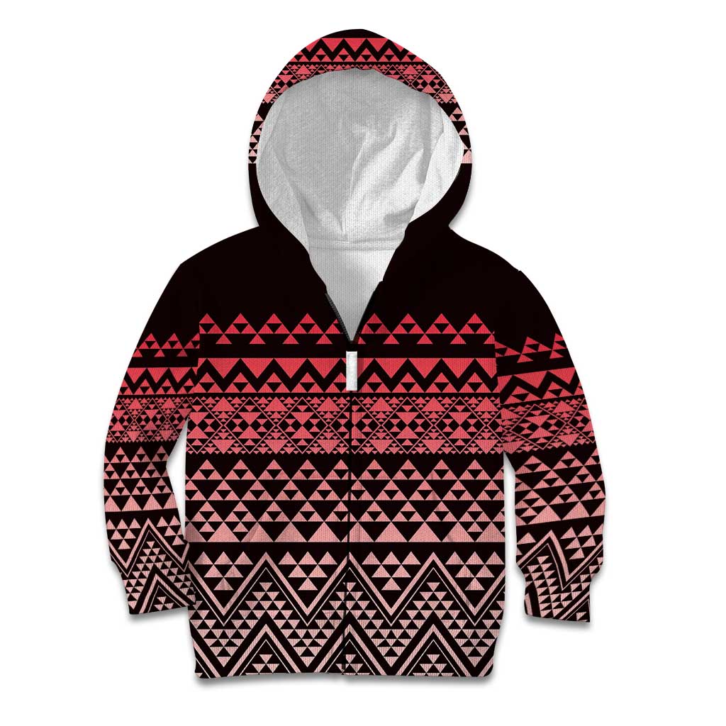 Maori Niho Taniwha Te Wheiao Kid Hoodie Terracotta - Polynesian Pride