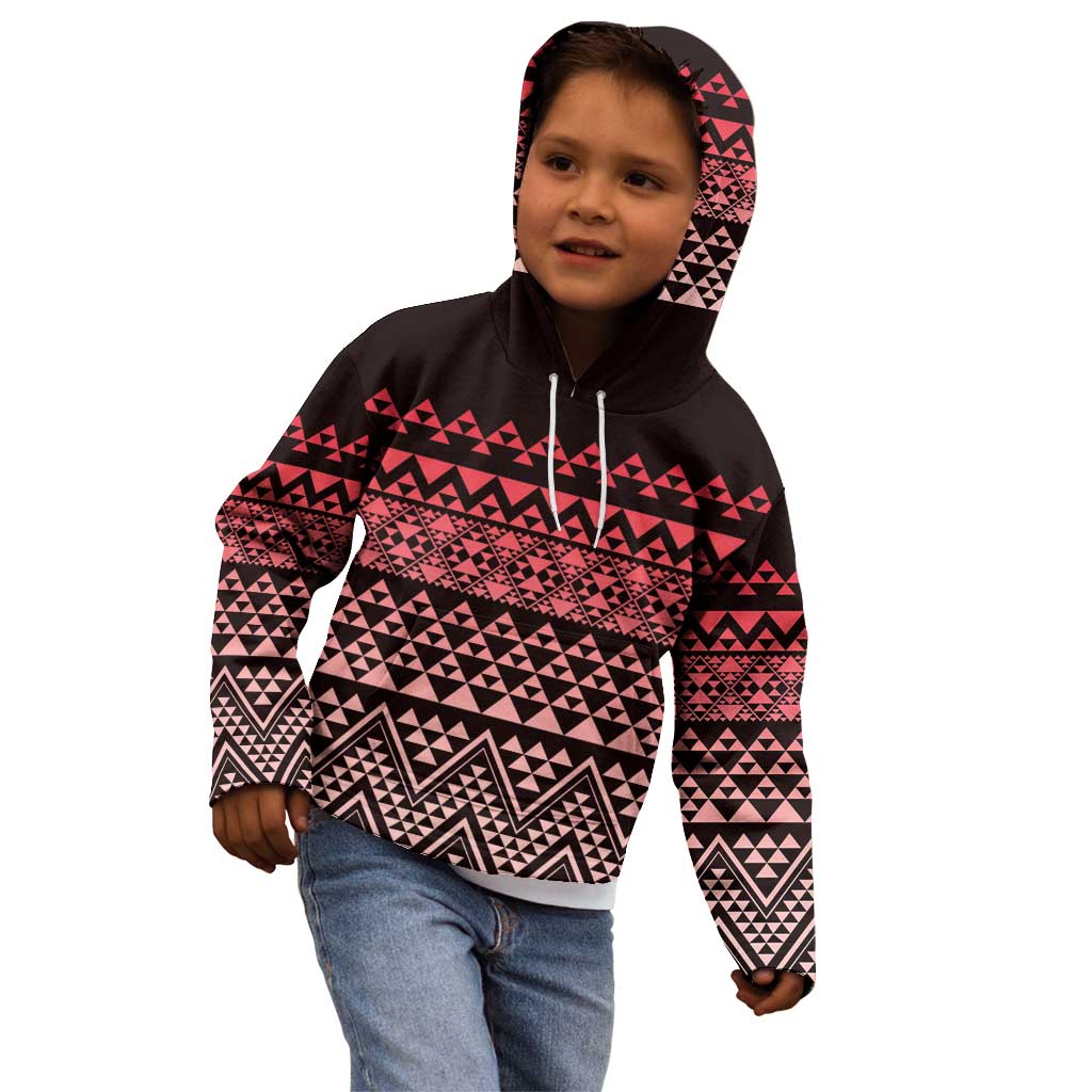 Maori Niho Taniwha Te Wheiao Kid Hoodie Terracotta - Polynesian Pride