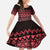 Maori Niho Taniwha Te Wheiao Kid Short Sleeve Dress Terracotta - Polynesian Pride