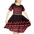 Maori Niho Taniwha Te Wheiao Kid Short Sleeve Dress Terracotta - Polynesian Pride