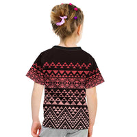 Maori Niho Taniwha Te Wheiao Kid T Shirt Terracotta - Polynesian Pride