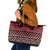 Maori Niho Taniwha Te Wheiao Leather Tote Bag Terracotta - Polynesian Pride