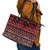 Maori Niho Taniwha Te Wheiao Leather Tote Bag Terracotta - Polynesian Pride