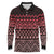Maori Niho Taniwha Te Wheiao Long Sleeve Polo Shirt Terracotta - Polynesian Pride