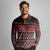 Maori Niho Taniwha Te Wheiao Long Sleeve Polo Shirt Terracotta - Polynesian Pride