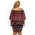 Maori Niho Taniwha Te Wheiao Off Shoulder Short Dress Terracotta - Polynesian Pride