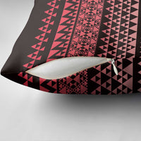 Maori Niho Taniwha Te Wheiao Pillow Cover Terracotta - Polynesian Pride
