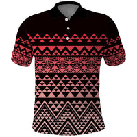 Maori Niho Taniwha Te Wheiao Polo Shirt Terracotta - Polynesian Pride
