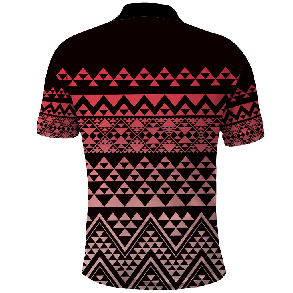 Maori Niho Taniwha Te Wheiao Polo Shirt Terracotta - Polynesian Pride