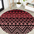 Maori Niho Taniwha Te Wheiao Round Carpet Terracotta - Polynesian Pride