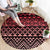 Maori Niho Taniwha Te Wheiao Round Carpet Terracotta - Polynesian Pride